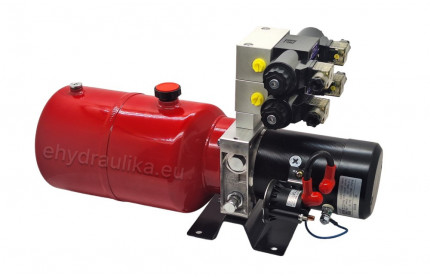 Miniagregát 2,2kW, 24DC, 2,5cm3/ot., 10L nádrž, se dvěma solenoidními ventily